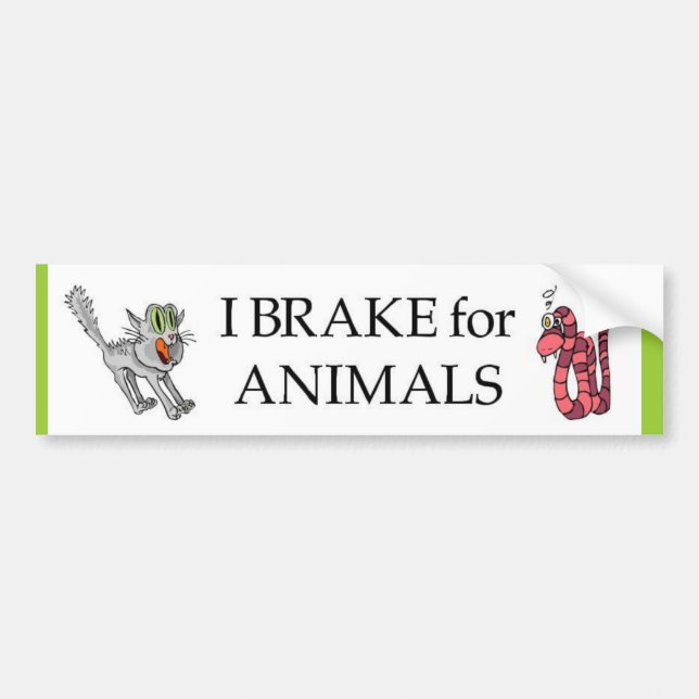 Pegatina Para Coche freno para los animales (Frente)