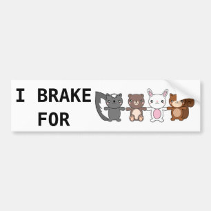 Pegatina Para Coche Freno para los animales borrosos lindos