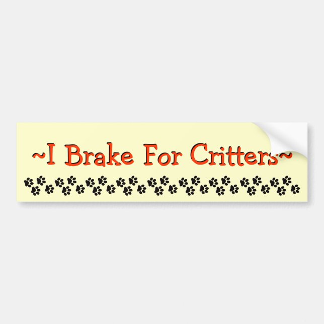 Pegatina Para Coche Freno para los Critters (Frente)