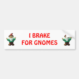 PEGATINA PARA COCHE FRENO PARA LOS GNOMOS (ROJOS)
