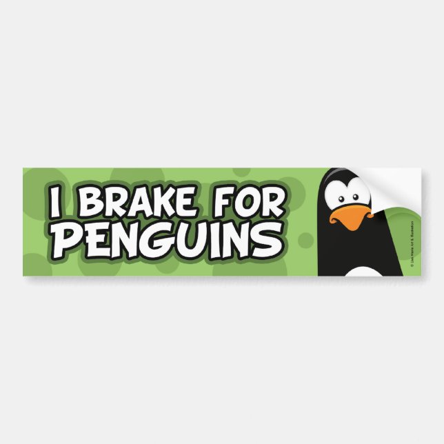 Pegatina Para Coche Freno para los pingüinos (Frente)