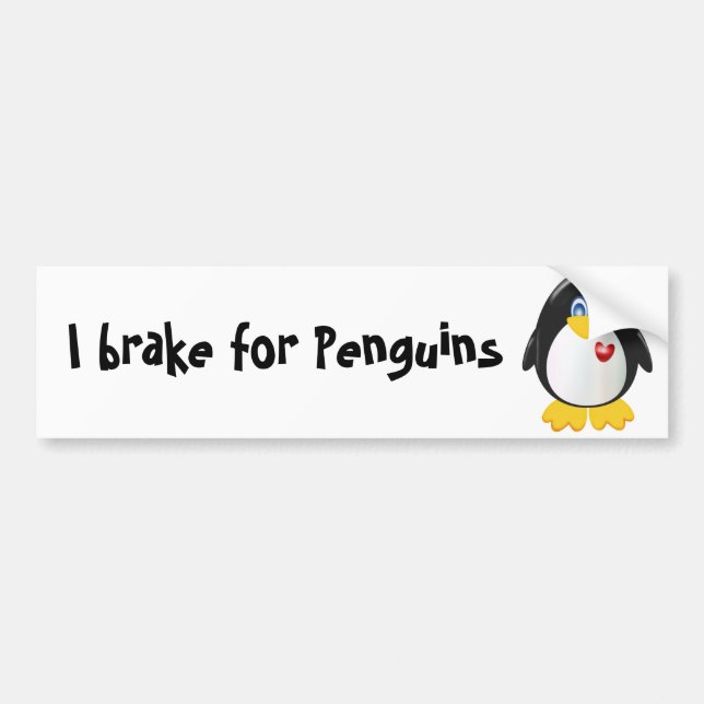Pegatina Para Coche Freno para los pingüinos (Frente)