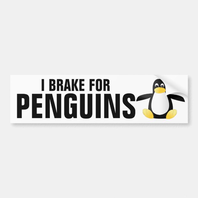 PEGATINA PARA COCHE FRENO PARA LOS PINGÜINOS (Frente)