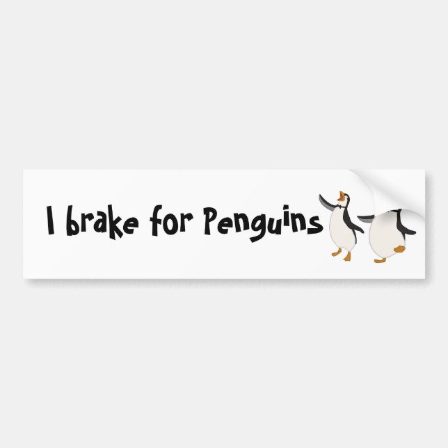 Pegatina Para Coche Freno para los pingüinos (Frente)