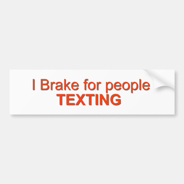 Pegatina Para Coche Freno para texting (Frente)