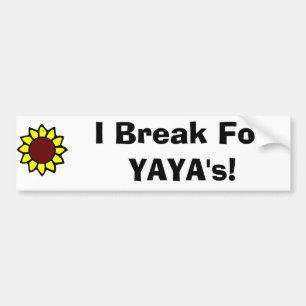 Pegatina Para Coche ¡Freno para YaYa!