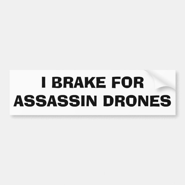 Pegatina Para Coche Freno por drones asesinos (Frente)