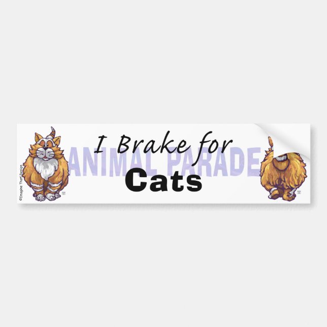 Pegatina Para Coche Freno por gatos (Frente)