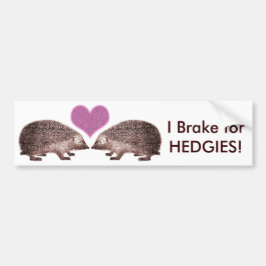 Pegatina Para Coche ¡Freno por HEDGIES! Salven los erizos Bumpersticke