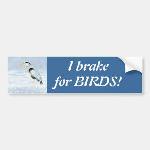 Pegatina Para Coche Freno por las aves - Aves con Gran Garza Azul