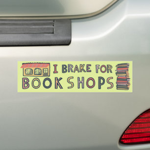 Pegatina Para Coche Freno por librerías Libros Lectura Friki Bonito