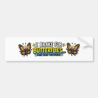 Pegatina Para Coche Freno por Mariposas... y Malos Conductores Diverti