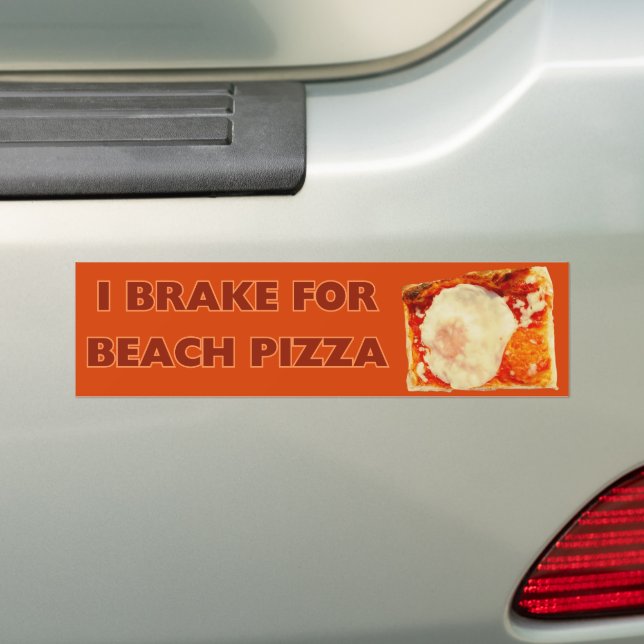 Pegatina Para Coche Freno Por Pizza Pizza Pizza Pistola (en coche)