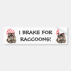 Pegatina Para Coche Freno por RACCONS FUNNY ANIMAL CITA