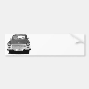 Pegatina Para Coche Frente trabante del coche, blanco y negro, Berlín