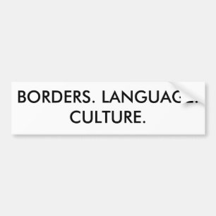 PEGATINA PARA COCHE FRONTERAS. LENGUA. CULTURA
