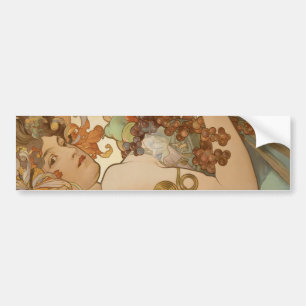 Pegatina Para Coche Fruta (Art Nouveau) (retrato femenino) (frutas)