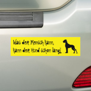Pegatina Para Coche Fue der Mensch kann, kann mein Hund