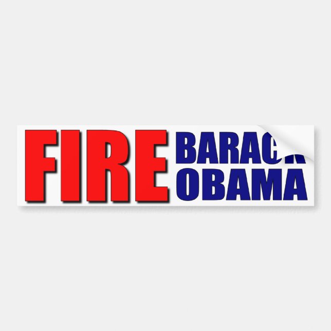 Pegatina Para Coche Fuego Barack Obama (Frente)