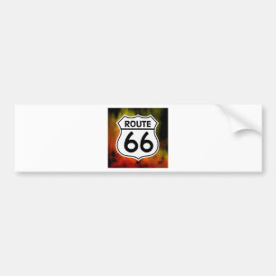 Pegatina Para Coche fuego del escudo de la ruta 66