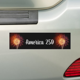 Pegatina Para Coche Fuegos Artificiales Rojos, Blancos y Azules I