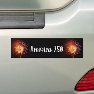 Pegatina Para Coche Fuegos Artificiales Rojos, Blancos y Azules I
