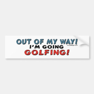 Pegatina Para Coche Fuera de mi manera Golfing Bumpersticker