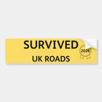 Pegatina Para Coche Fun Pothole Bumper Sticker SURVIVED UK ROADS 2026
