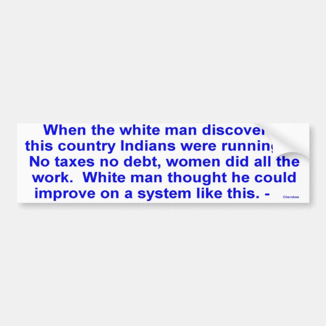 Pegatina Para Coche funcionamiento de los indios (Frente)