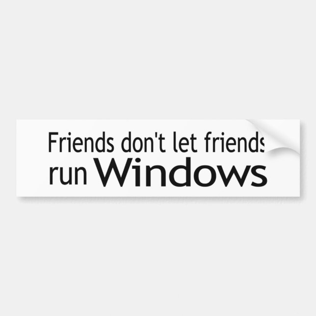 Pegatina Para Coche Funcionamiento Windows de los amigos (Frente)