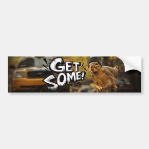 Pegatina Para Coche Funny Action Squirrel Bumper Sticker "Obtener algo