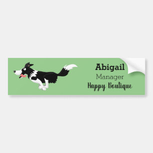 Pegatina Para Coche Funny Border Collie perro corriendo personalizado