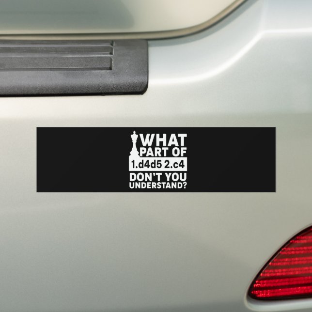 Pegatina Para Coche Funny Chess Move Black and White (en coche)