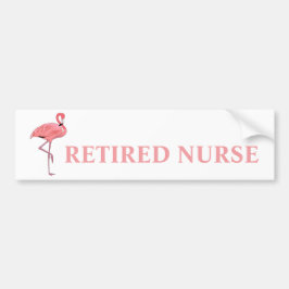 Pegatina Para Coche Funny Flamingo Retired Nurse
