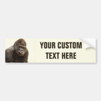 Funny Gorila personalizado bumpersticker