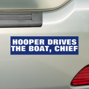 Pegatina Para Coche Funny "Hooper conduce el barco, jefe" JAWS