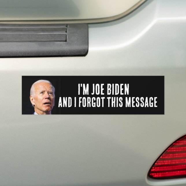 PEGATINA PARA COCHE FUNNY JOE BIDEN (en coche)