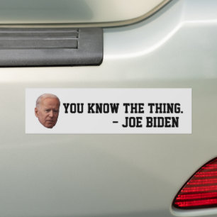 PEGATINA PARA COCHE FUNNY JOE BIDEN, CONOCEN A LOS MÁS PEQUEÑOS