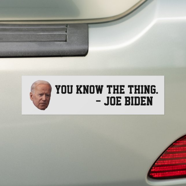 PEGATINA PARA COCHE FUNNY JOE BIDEN, CONOCEN A LOS MÁS PEQUEÑOS (en coche)