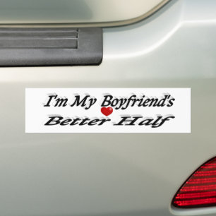Pegatina Para Coche Funny Love Boyfriend cita texto negro 