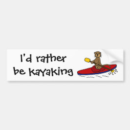 Pegatina Para Coche Funny Otter Kayaking