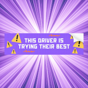 Pegatina Para Coche Funny Purple Driver Support