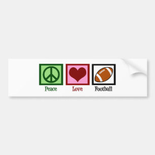 Pegatina Para Coche Fútbol de amor por la paz