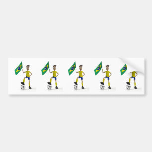 Pegatina Para Coche Fútbol del Brasil