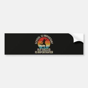 Pegatina Para Coche Fútbol Divertido Es Más Importante Frase De Regres