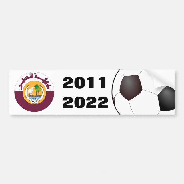 Pegatina Para Coche Fútbol Qatar 2011 y 2022 (Frente)