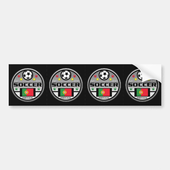 Pegatina Para Coche Fútbol vivo Portugal del amor (Frente)