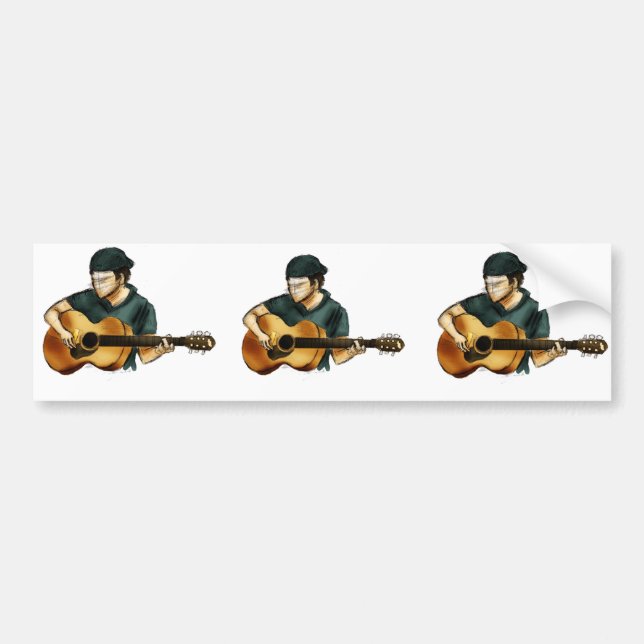 Pegatina Para Coche G está para la guitarra (Frente)