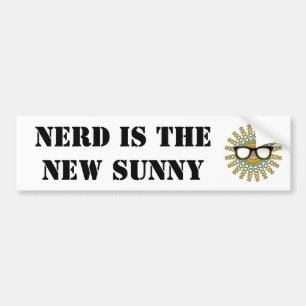 Pegatina Para Coche Gafas de Nerd Soleado + tu fondo e ideas