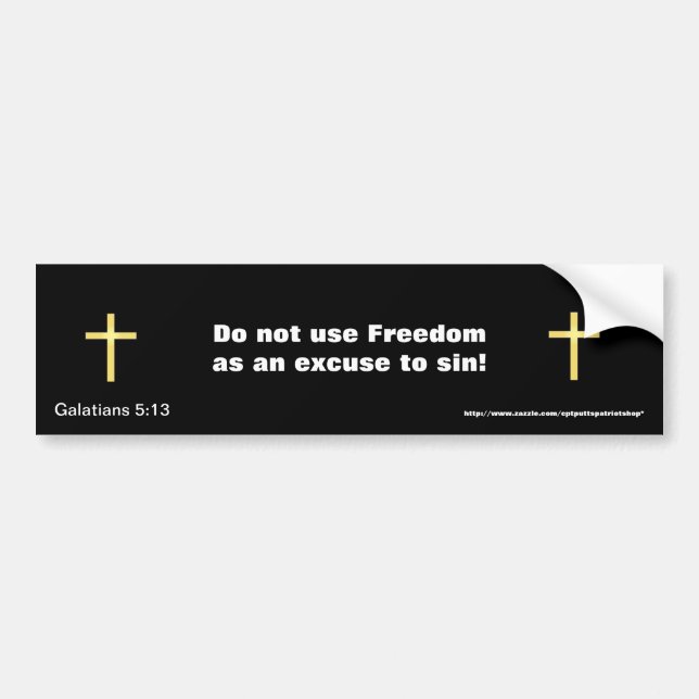 Pegatina Para Coche Galatianos 5:13 (Frente)